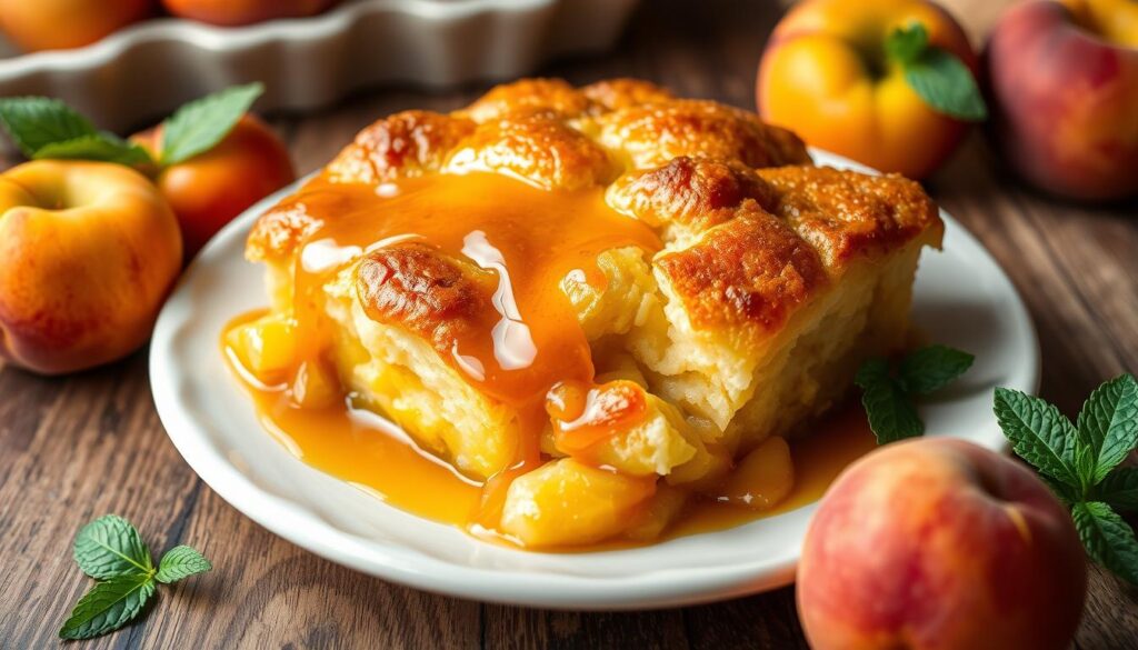 canned peaches cobbler