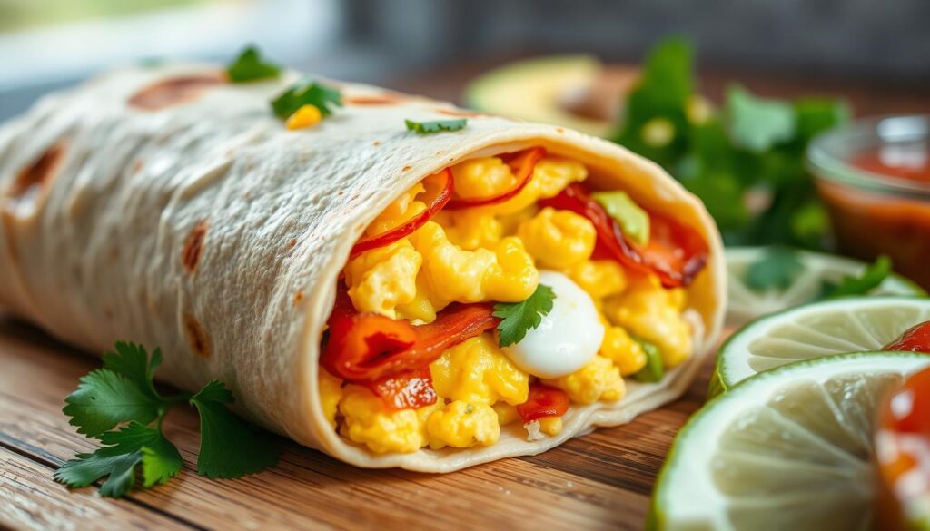 homemade breakfast burrito