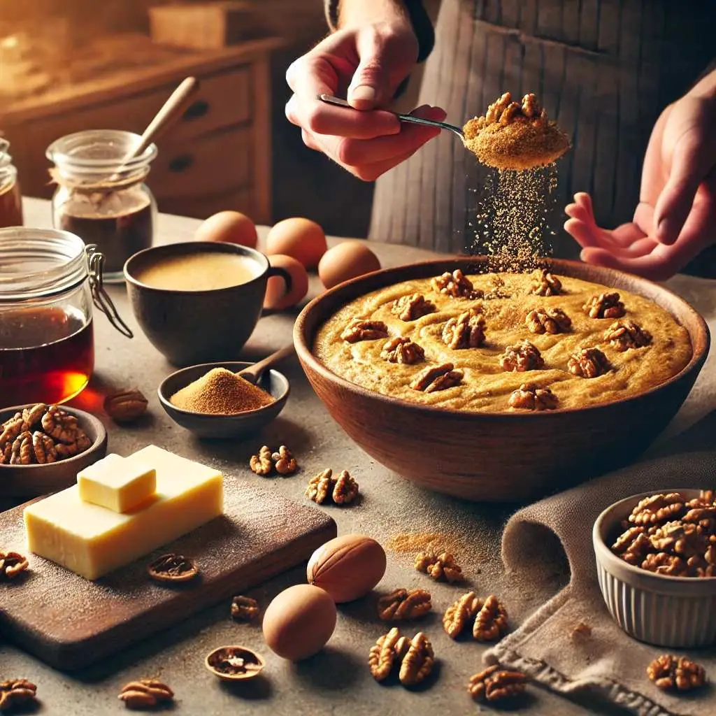 coffee ginger walnut slice recipe