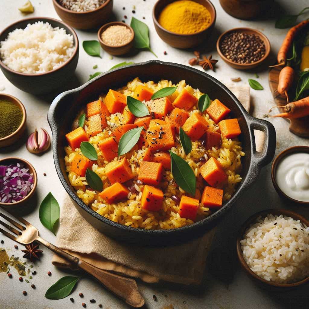 one pot meal recipe with sweet potatoes -rice