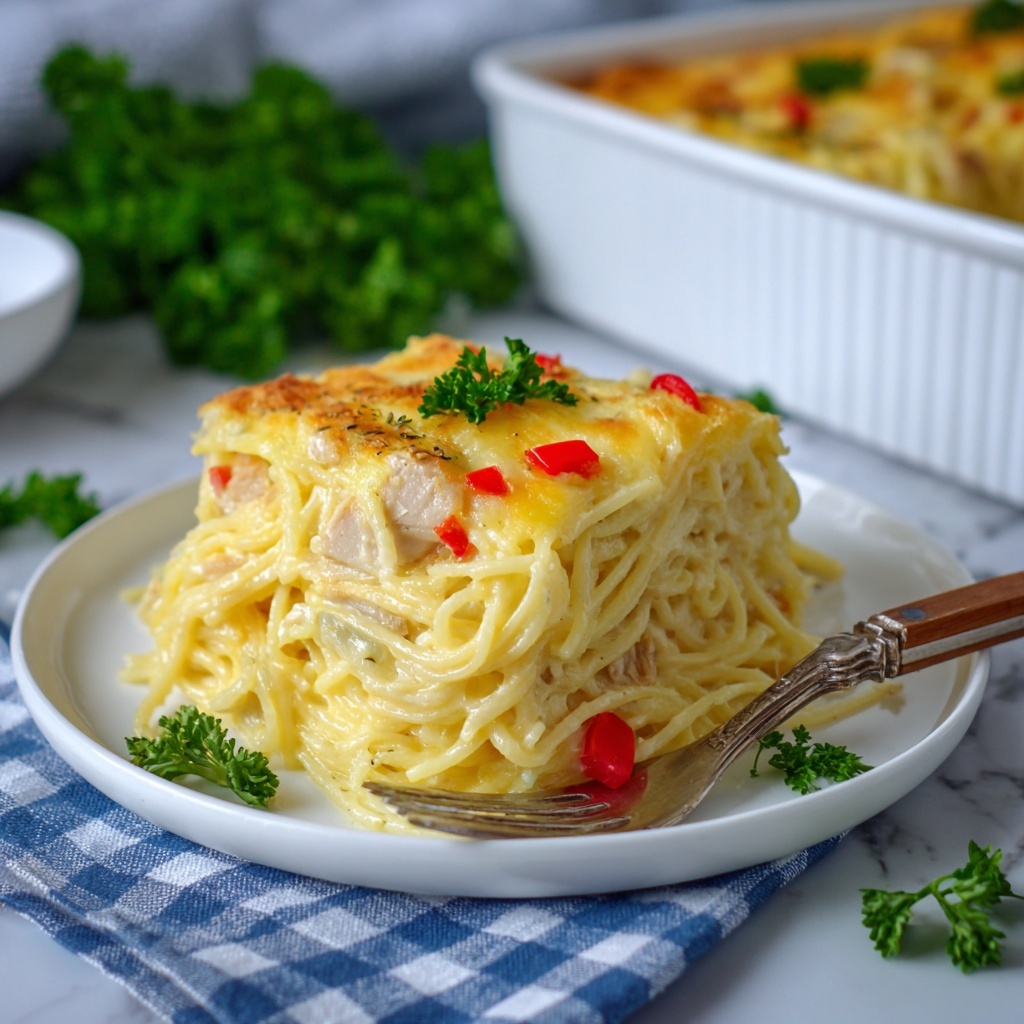 Pimento Cheese Chicken Spaghetti Recipe - Recipe Image
