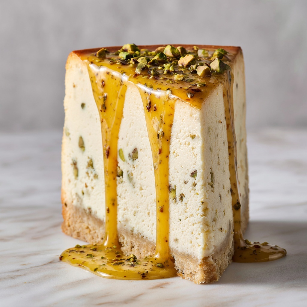 No-Bake Vegan Pistachio Cheesecake Recipe - Recipe Image