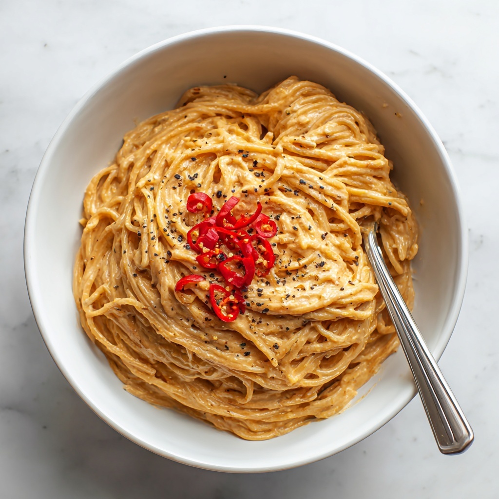 Spicy Gochujang Alfredo Pasta Recipe - Recipe Image