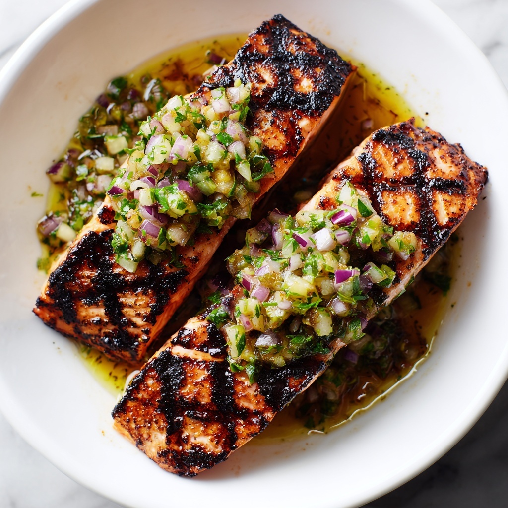 Miso Butter Salmon with Sizzled Scallion Salsa Verde Recipe - Recipe Image