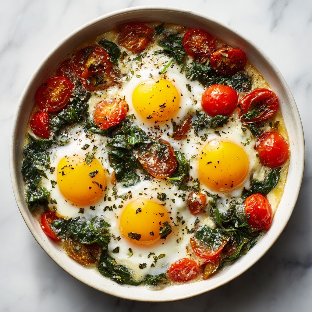 Mediterranean Baked Feta Eggs Recipe - Recipe Image