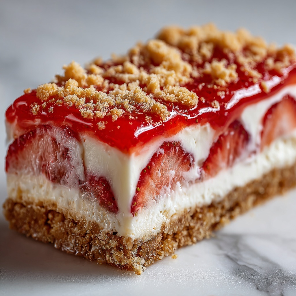 Berrylicious Strawberry Crunch Cheesecake Recipe - Recipe Image
