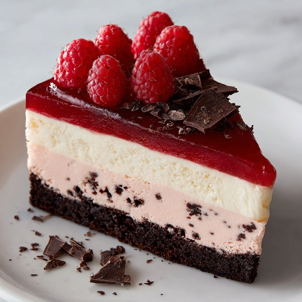 Dark Chocolate Raspberry Cheesecake Recipe - Recipe Image