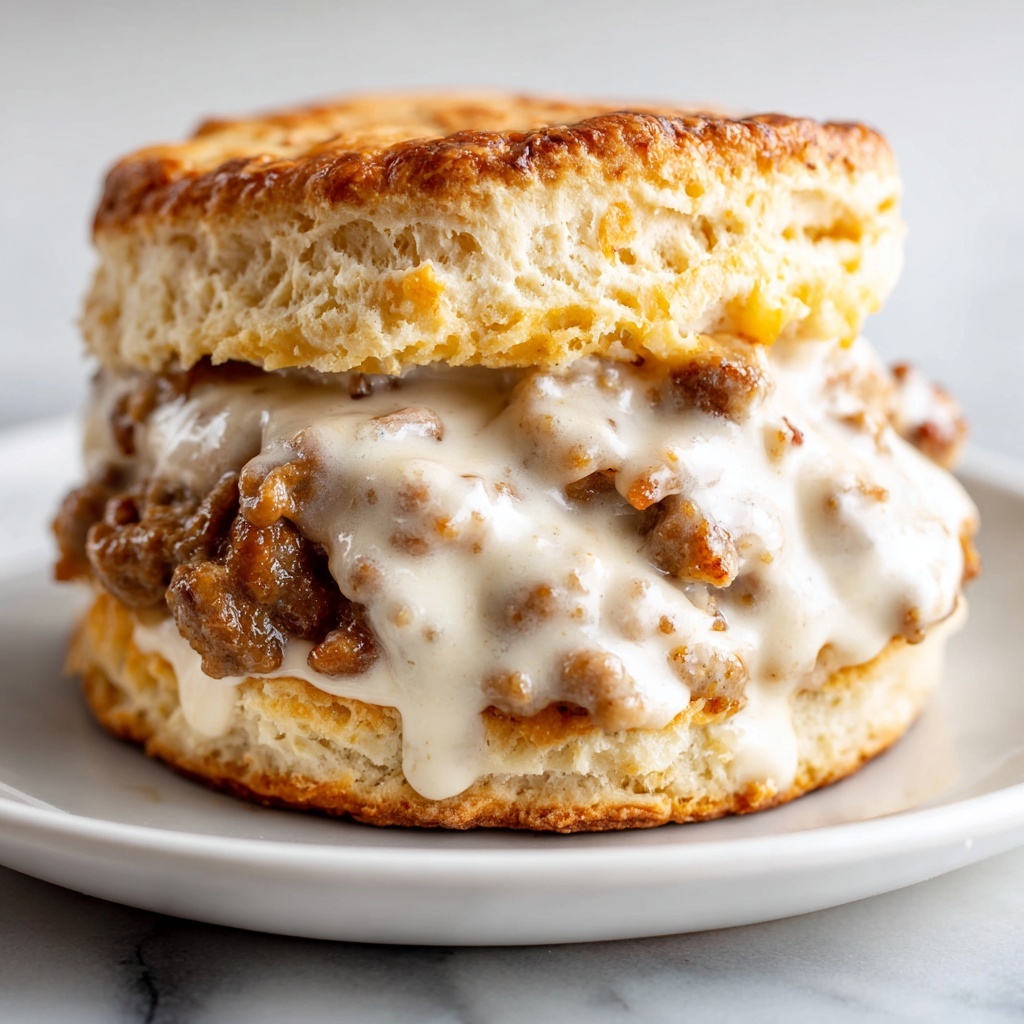 Sausage, Gravy, & Biscuit Pie Recipe - Recipe Image