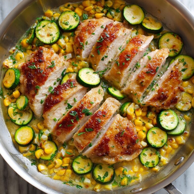 Garlic Butter Chicken with Zucchini & Corn Recipe