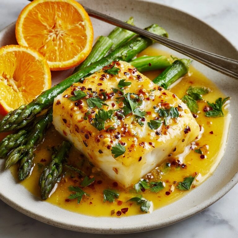 Baked Cod with Orange Beurre Blanc Recipe