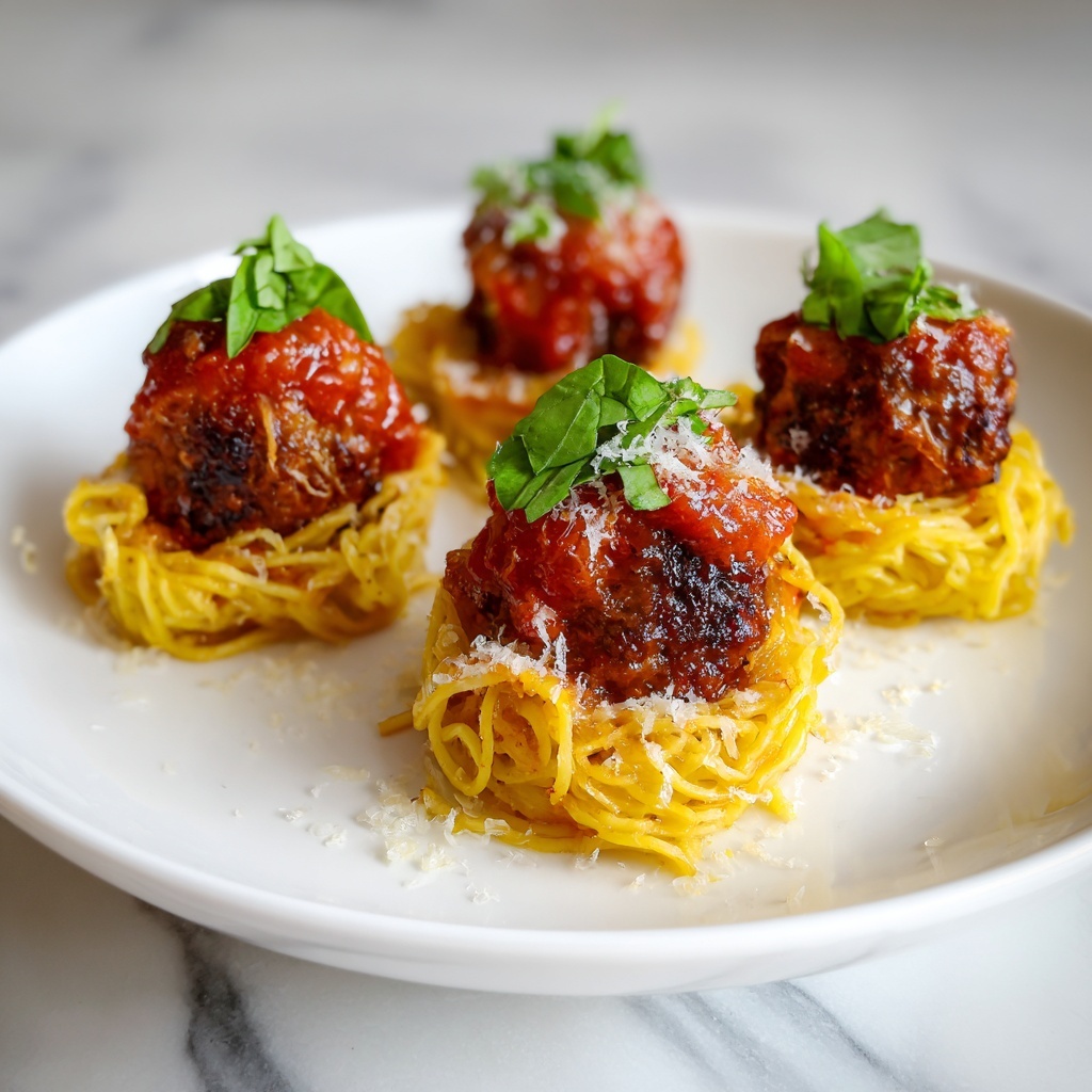 Meatballs in Spaghetti Nests Recipe - Recipe Image