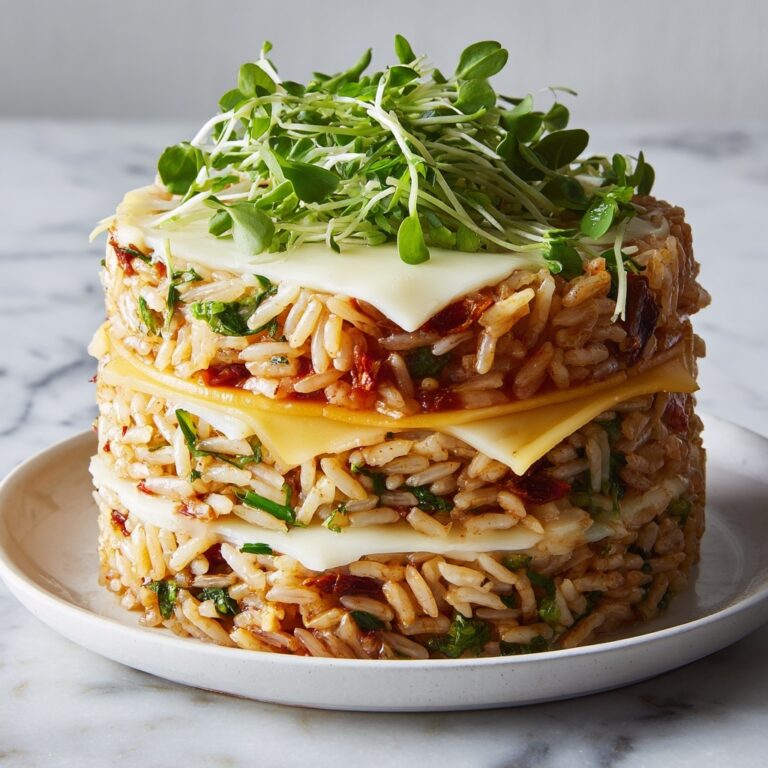 Mediterranean Falafel Rice Stack Recipe