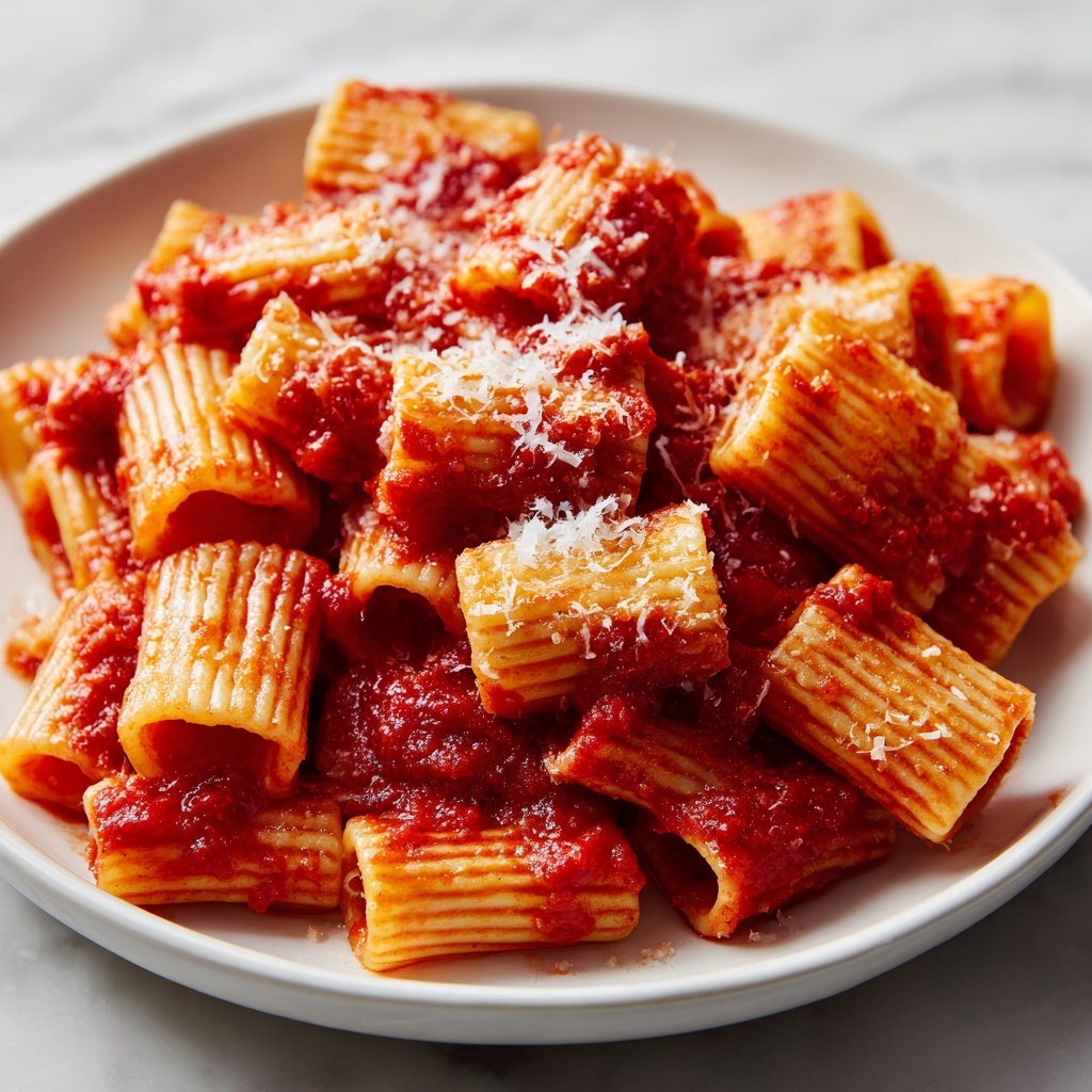 Delicious Spicy Rigatoni Pasta Recipe - Recipe Image