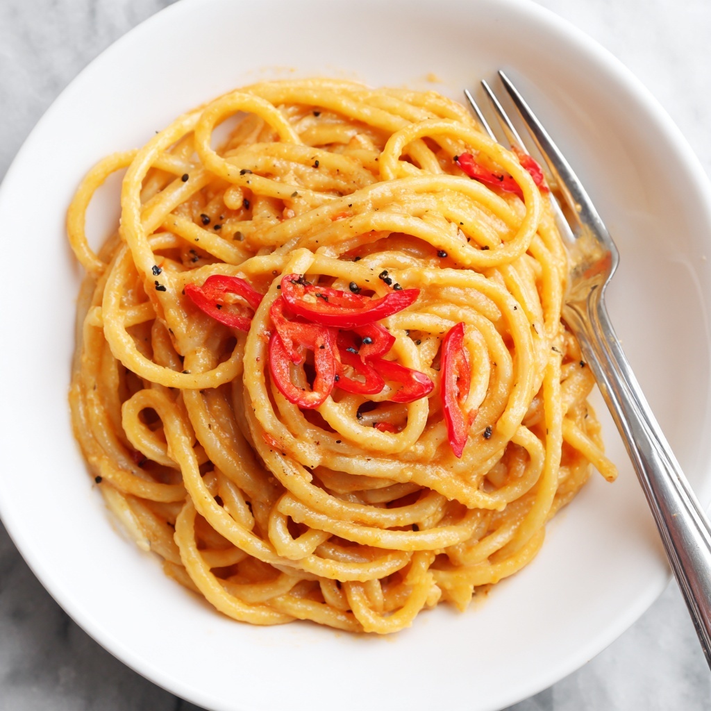 Spicy Gochujang Alfredo Pasta Recipe - Recipe Image
