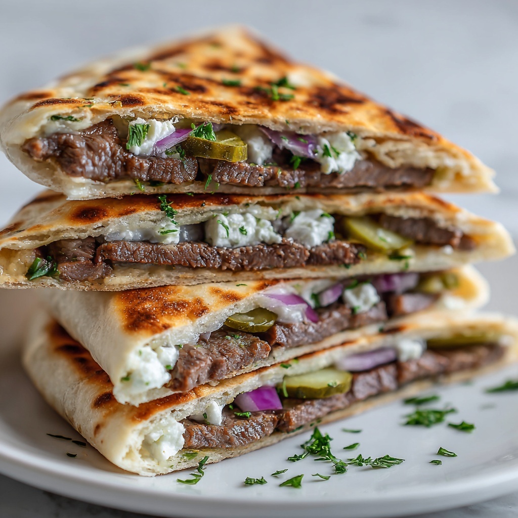 Lamb Gyros with Warm Pita and Fresh Toppings Recipe - Recipe Image