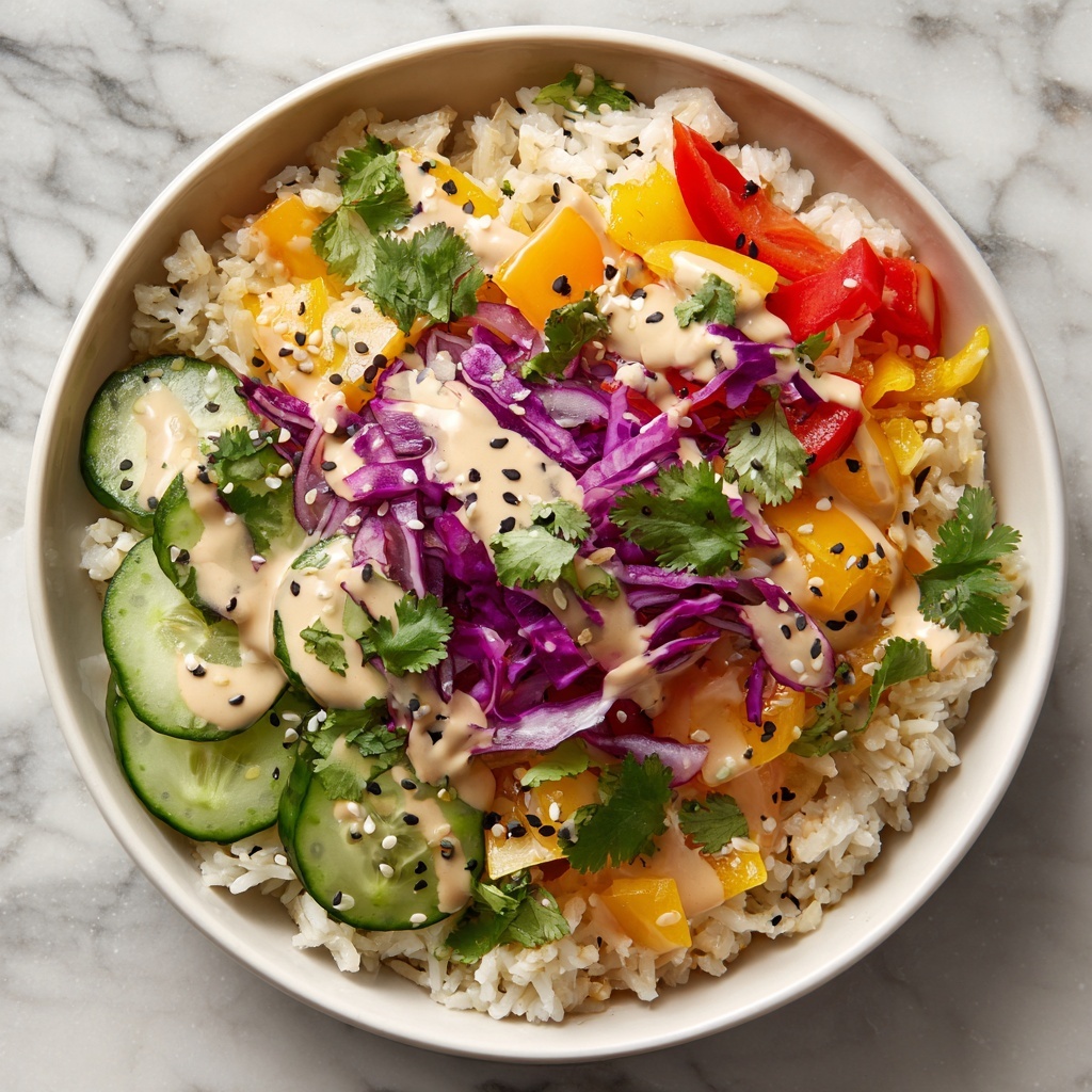 Crispy Rice Salad with Veggies and Peanut Dressing Recipe - Recipe Image