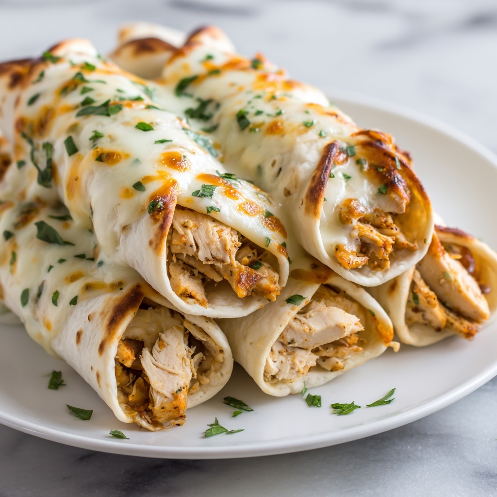 Cheesy Chicken Enchiladas with Homemade Red Sauce Recipe - Recipe Image