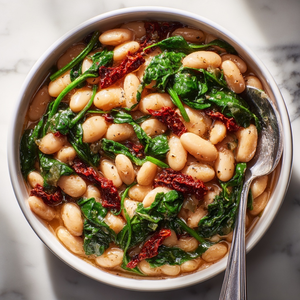 Tuscan Butter Beans with Spinach and Sun-Dried Tomatoes Recipe - Recipe Image