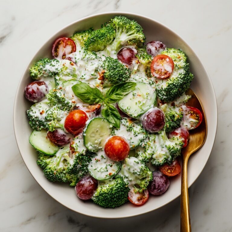 Greek Healthy Broccoli Salad with Cashew Lemon Dressing Recipe