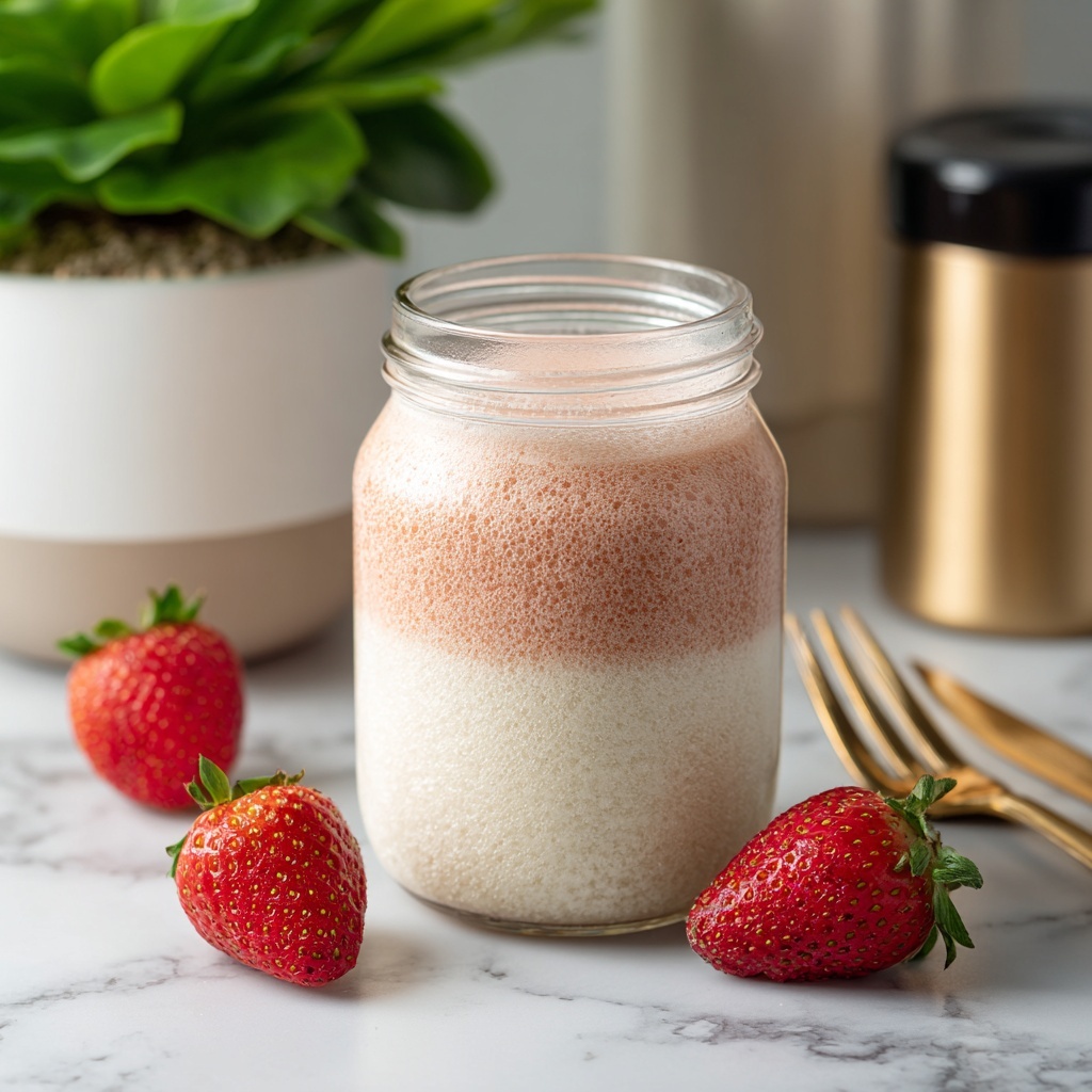 Homemade Strawberry Shortcake Coffee Creamer Recipe - Recipe Image