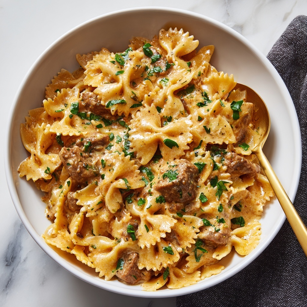 Creamy Ground Beef and Bowtie Pasta – The Ultimate Comfort Food Recipe - Recipe Image