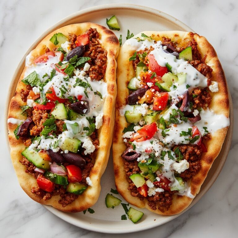 Mediterranean Ground Chicken Pitas Recipe