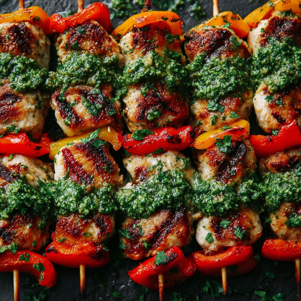 Chicken Pesto Kabobs Recipe - Recipe Image