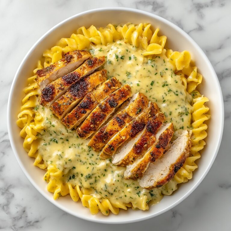 Creamy Garlic Parmesan Chicken with Cheesy Twisted Pasta Recipe