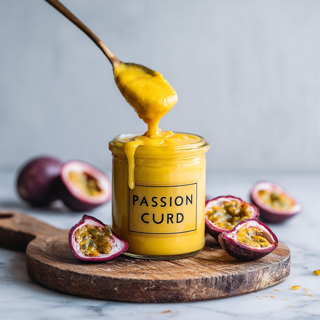 Easy Eggless Passion Fruit Curd Recipe - Recipe Image