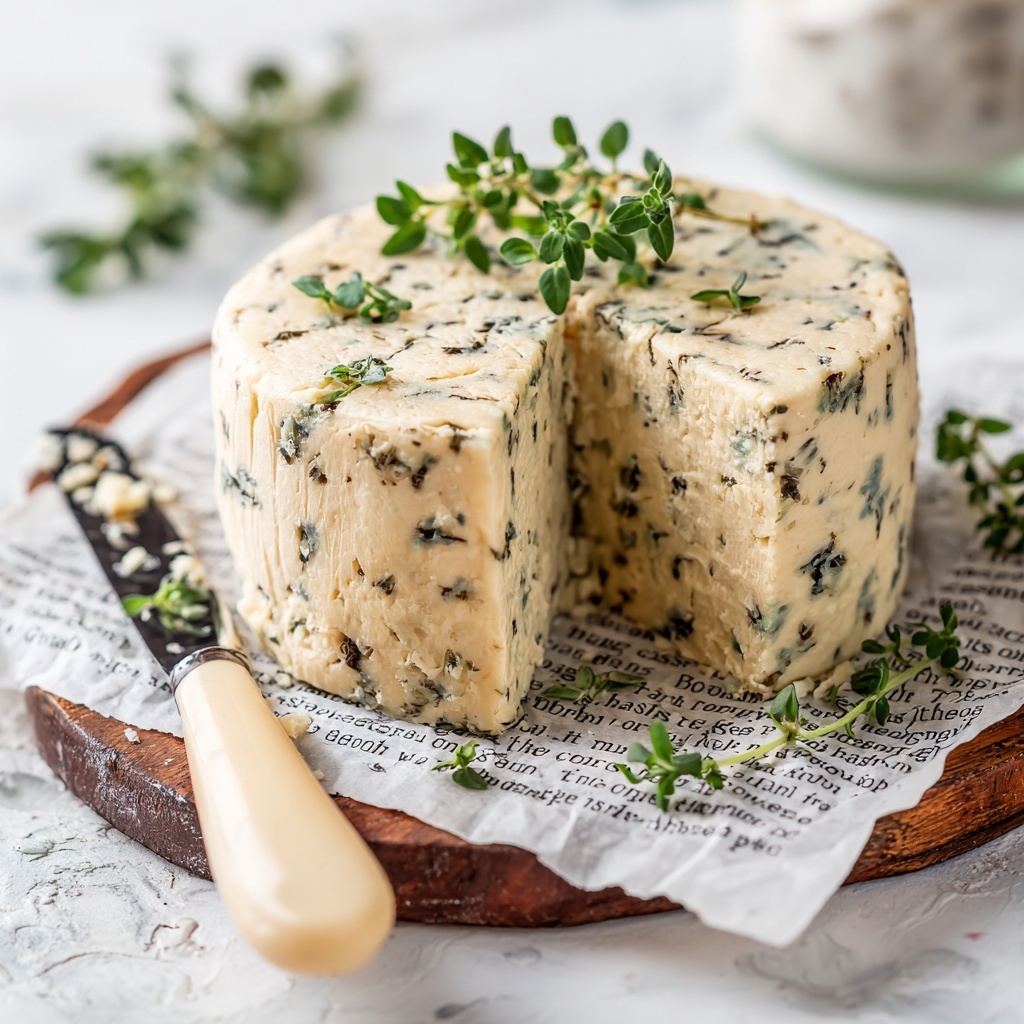 Vegan Garlic Herb Boursin Cheese Recipe - Recipe Image