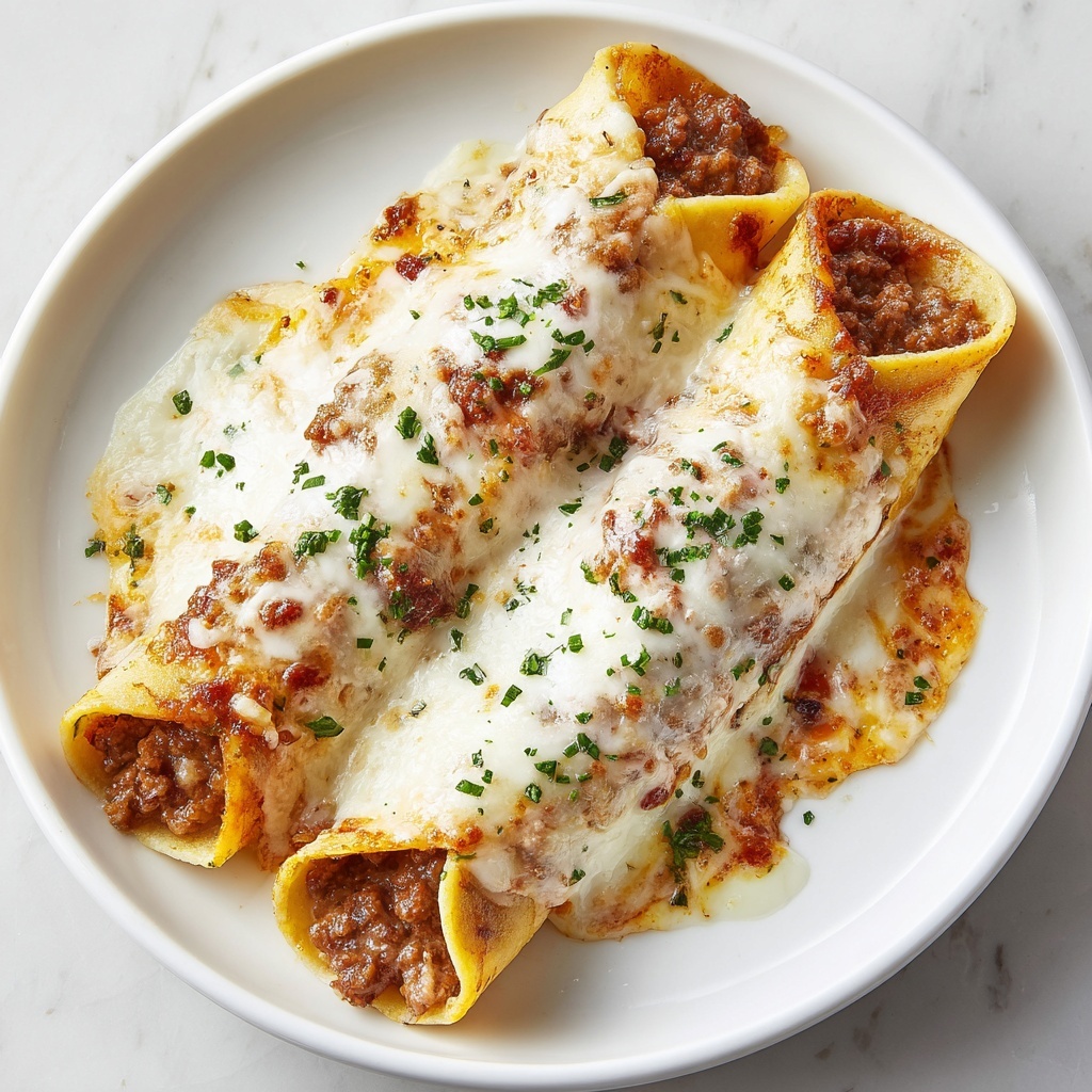 Cheesy Bolognese Roll-Ups Recipe - Recipe Image