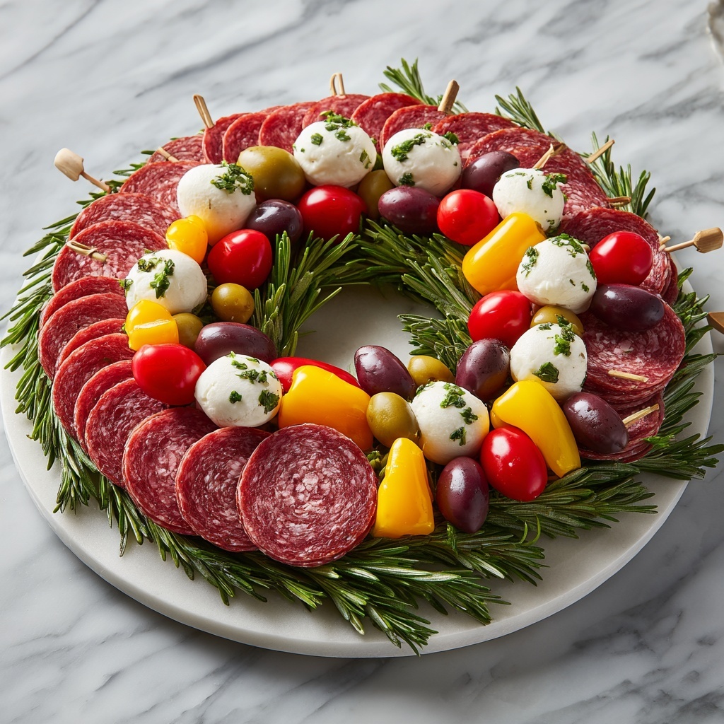 Christmas Antipasto Wreath Recipe - Recipe Image