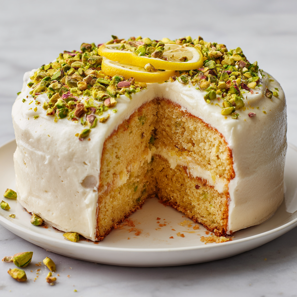 Lemon Pistachio Cake Recipe - Recipe Image