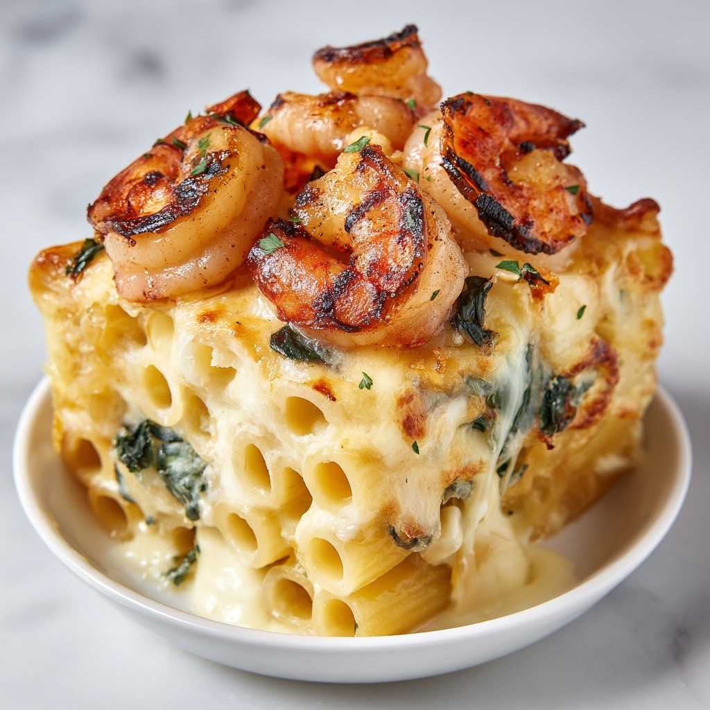 Garlic Shrimp Pasta Bake Recipe - Recipe Image
