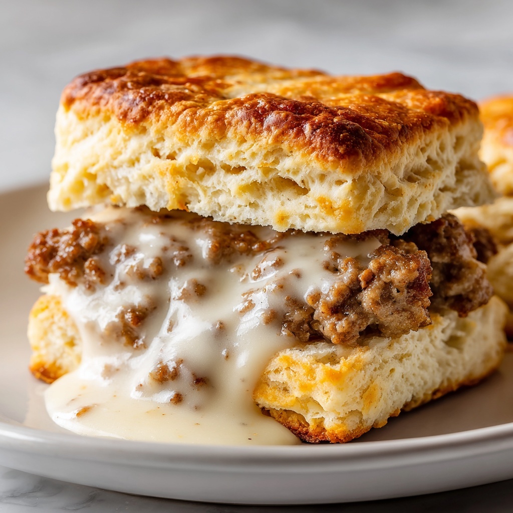 Sausage, Gravy, & Biscuit Pie Recipe - Recipe Image