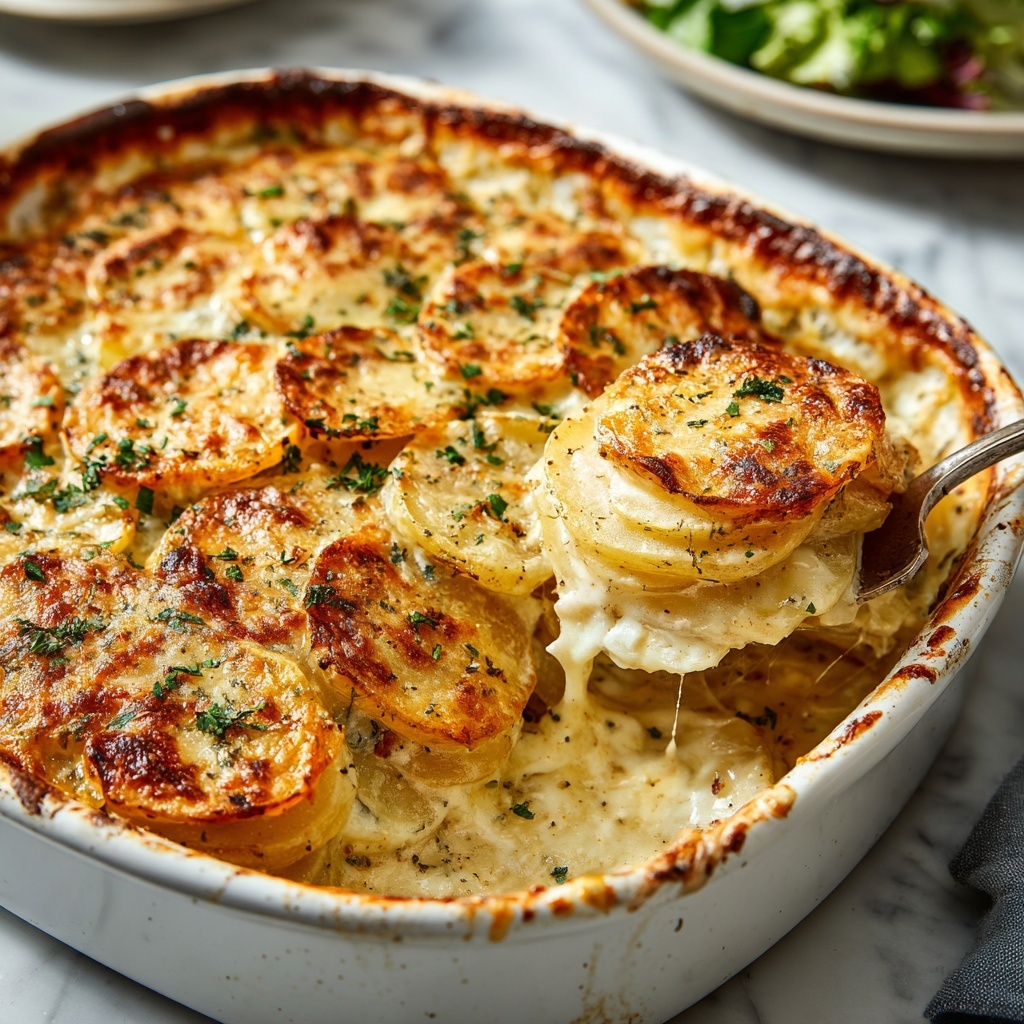 Easy Cheesy Scalloped Potatoes Recipe - Recipe Image