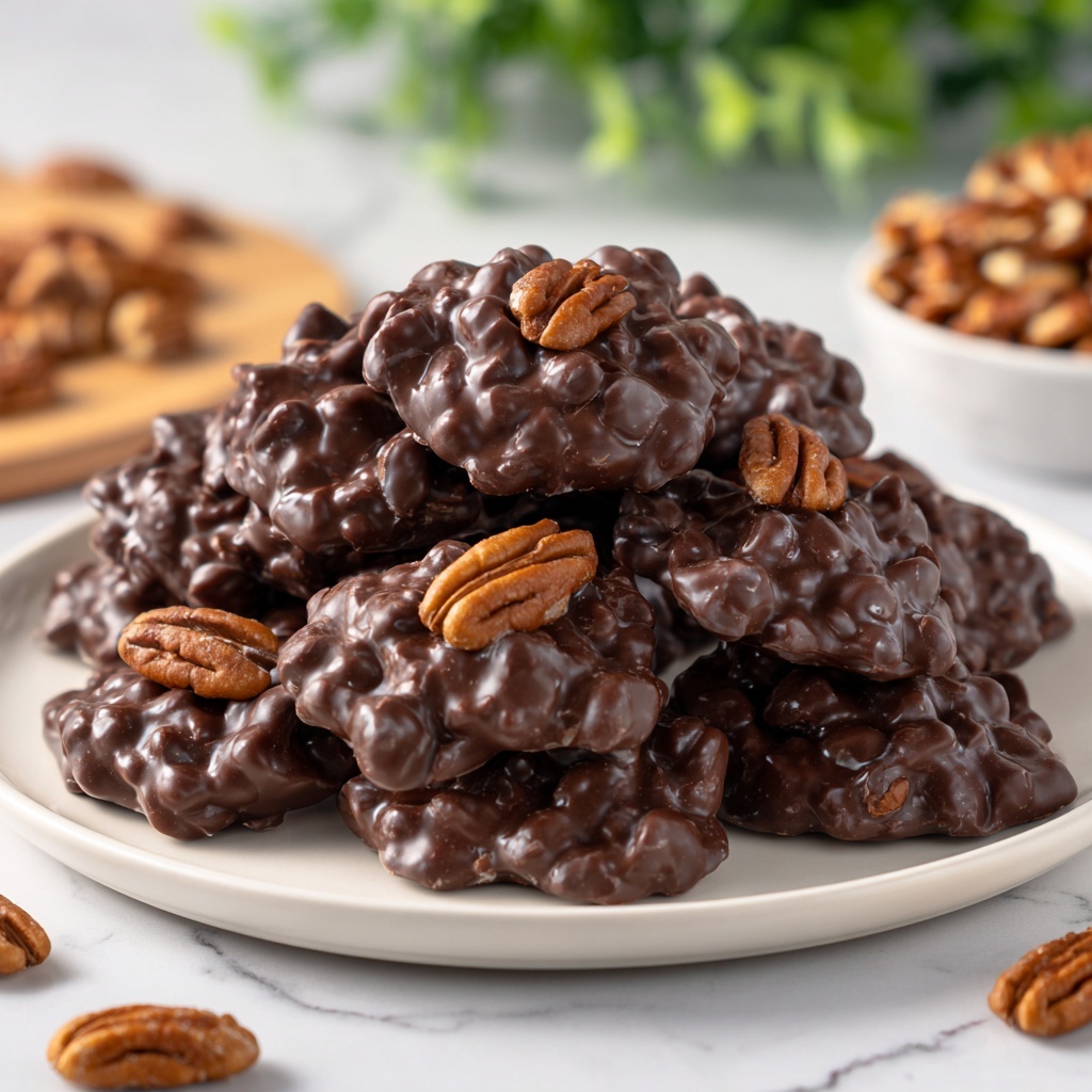 Chocolate Pecan Turtle Clusters Recipe - Recipe Image