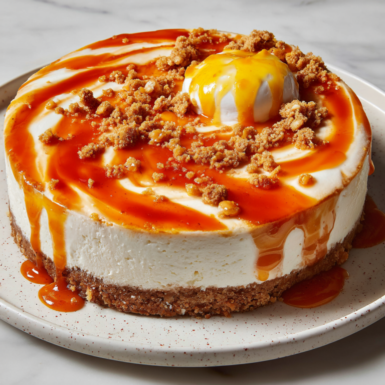 No-Bake Mango Swirl Cheesecake Recipe