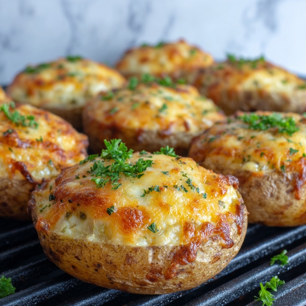 Air Fryer Potato Skins with Cheddar and Bacon Recipe - Recipe Image