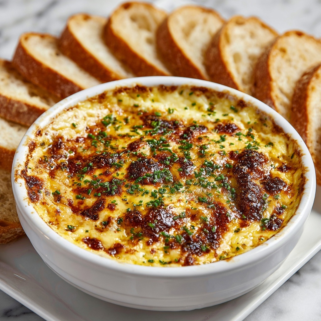 Baked Garlic Bread Dip Recipe - Recipe Image