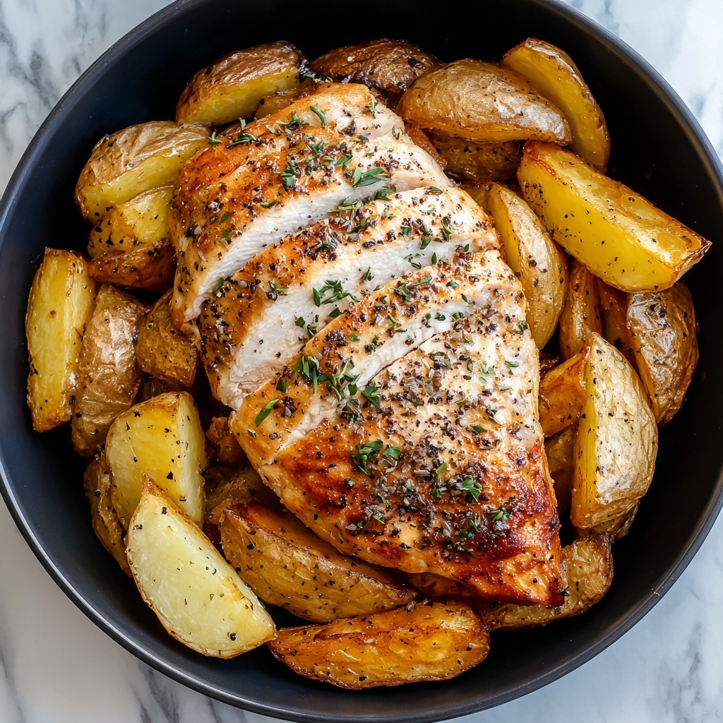 Garlic Butter Chicken and Potatoes Skillet Recipe - Recipe Image