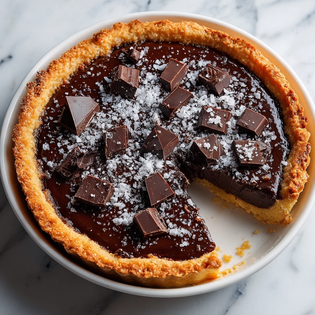 Salted Dark Chocolate Tart Recipe - Recipe Image