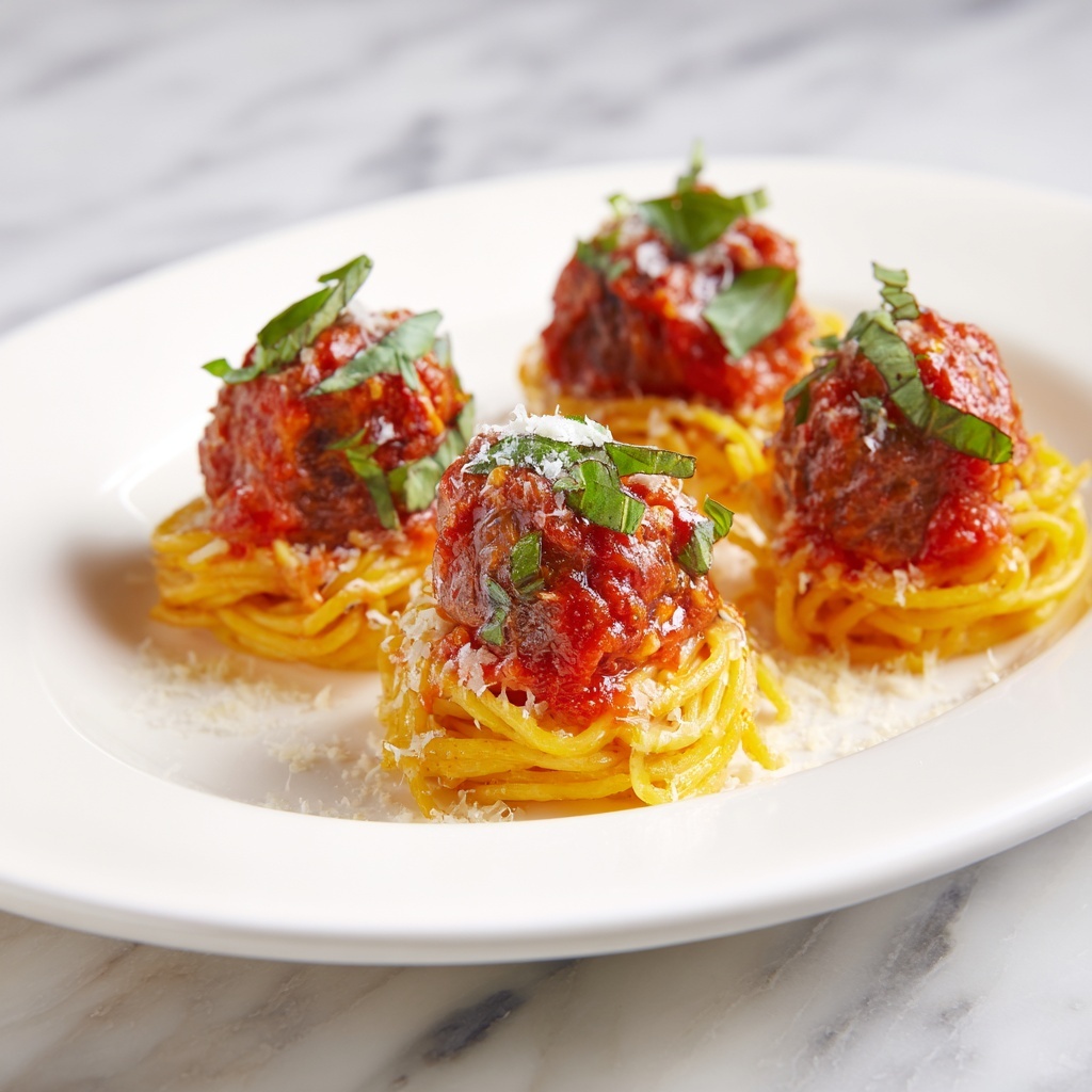 Meatballs in Spaghetti Nests Recipe - Recipe Image