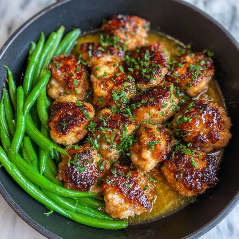 Lemon Garlic Butter Chicken and Green Beans Skillet Recipe