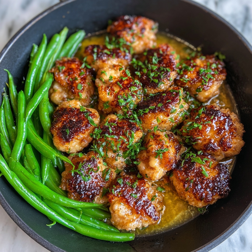 Lemon Garlic Butter Chicken and Green Beans Skillet Recipe - Recipe Image