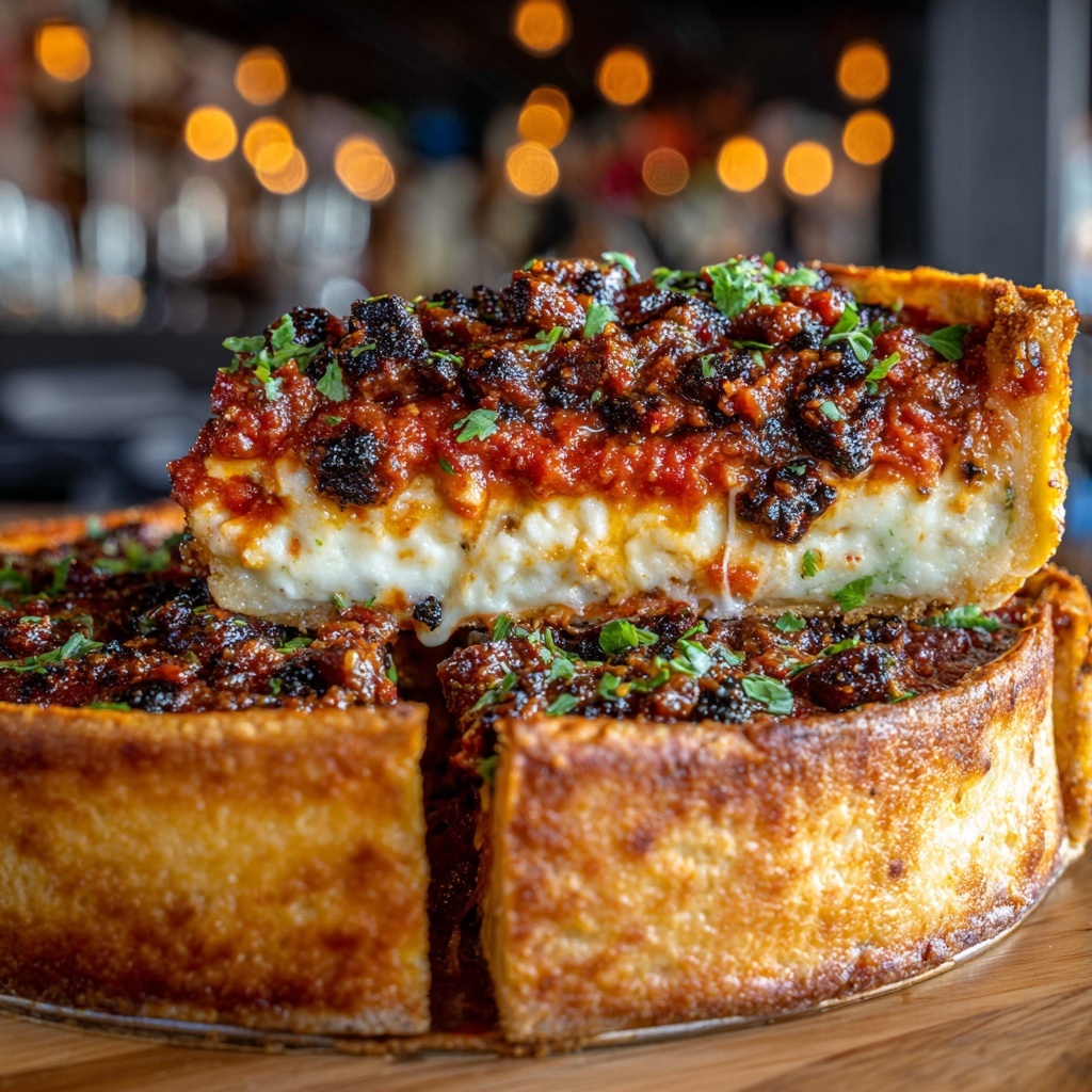 Deep-Dish Pizza Pie Recipe - Recipe Image