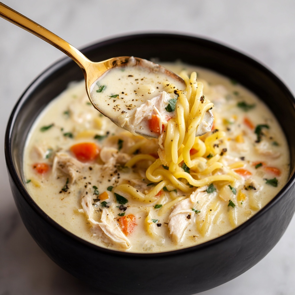 Creamy Chicken Alfredo Soup Recipe - Recipe Image