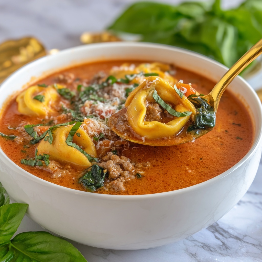 Crockpot Sausage Tortellini Soup Recipe - Recipe Image