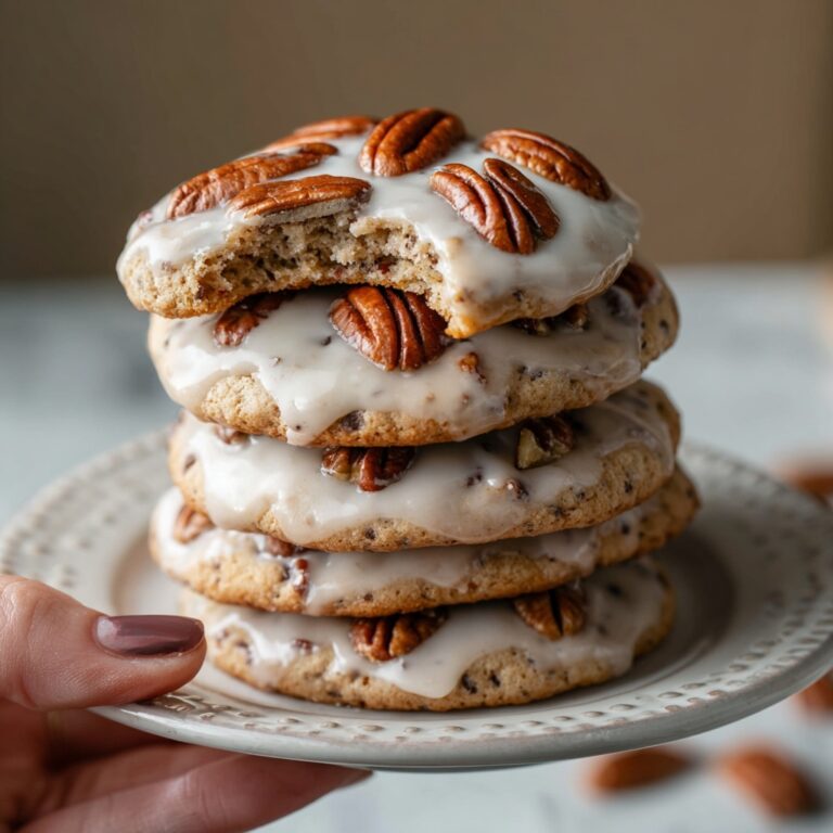Frosted Butter Pecan Cookies Recipe