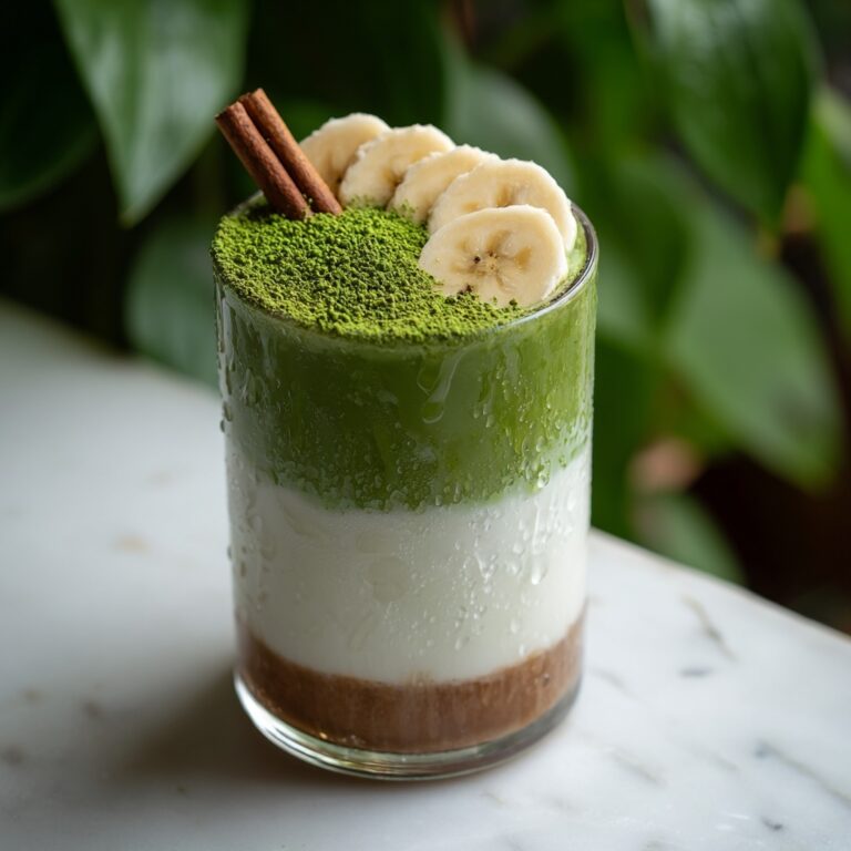 Creamy Easy Banana Matcha Latte Recipe